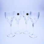 Royal Prestige 4er-Set Kristallweingläser RP geätzter Boden Italien