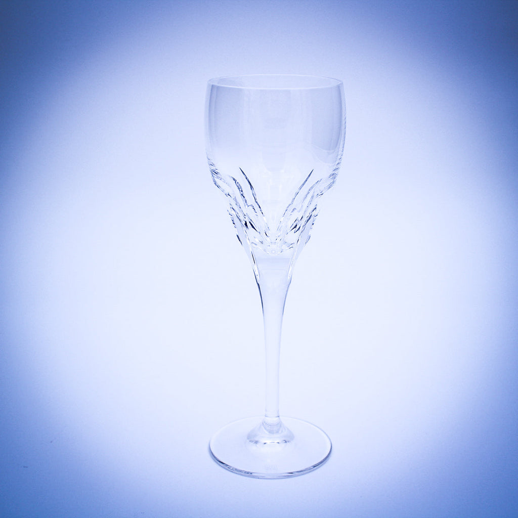 Royal Prestige Set of 4 Crystal Wine Glasses RP Etched Base Italy