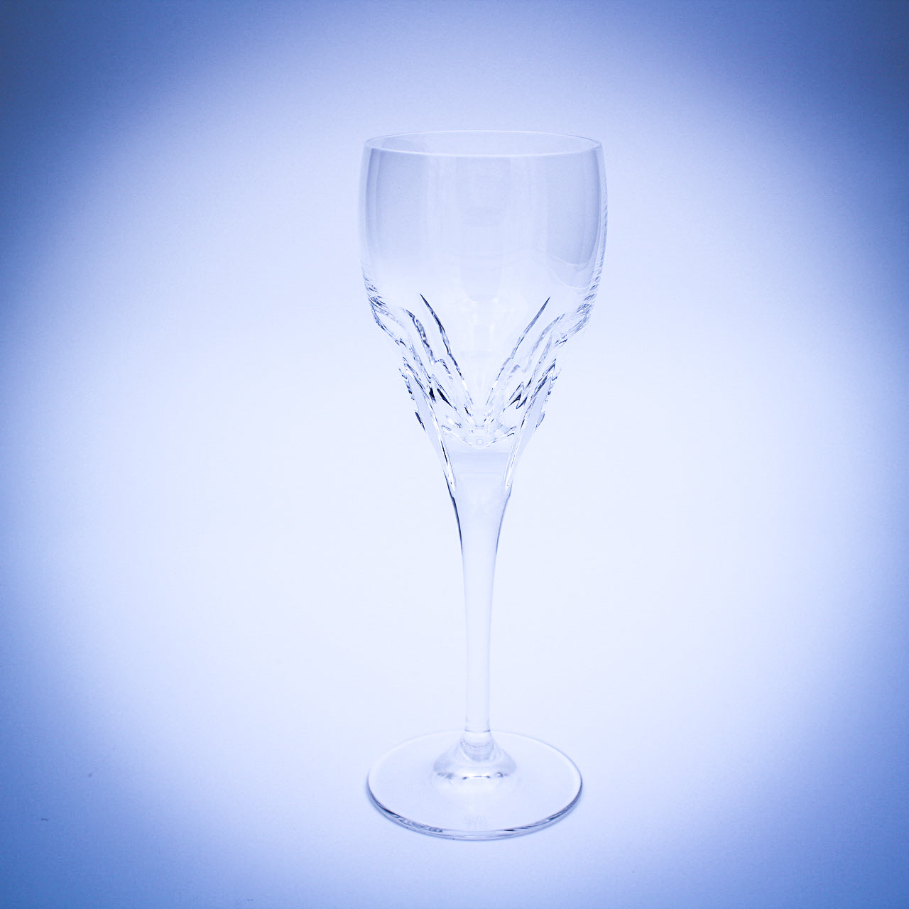 Royal Prestige Set of 4 Crystal Wine Glasses RP Etched Base Italy