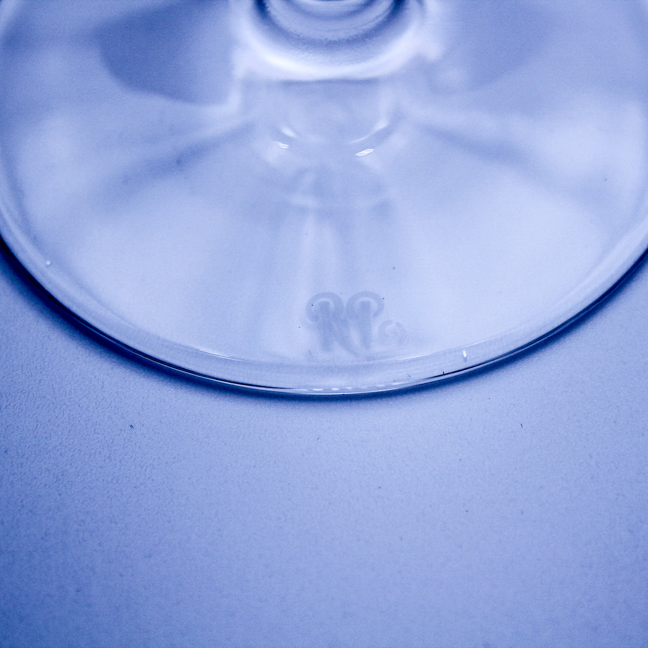 Royal Prestige Set of 4 Crystal Wine Glasses RP Etched Base Italy