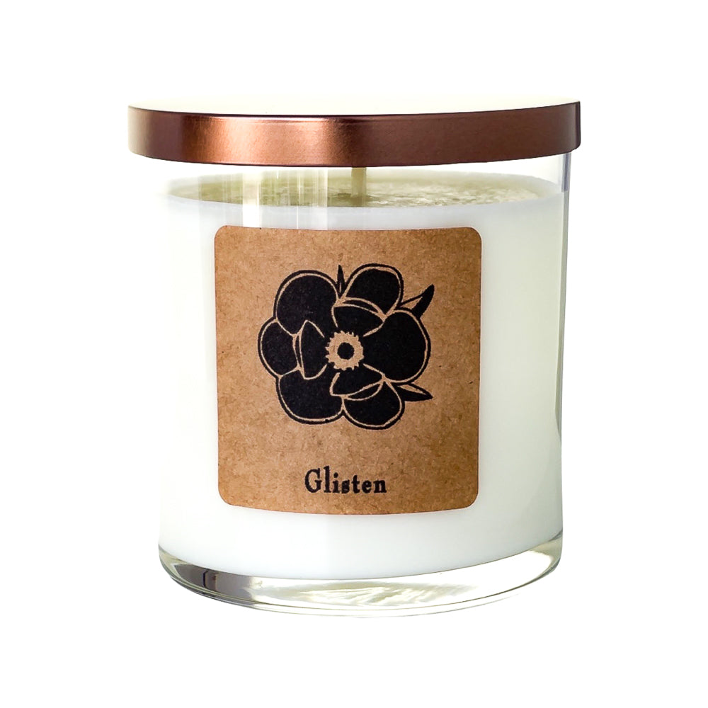 Glisten 10 oz Soy Candle - Pear, Cinnamon & Clove