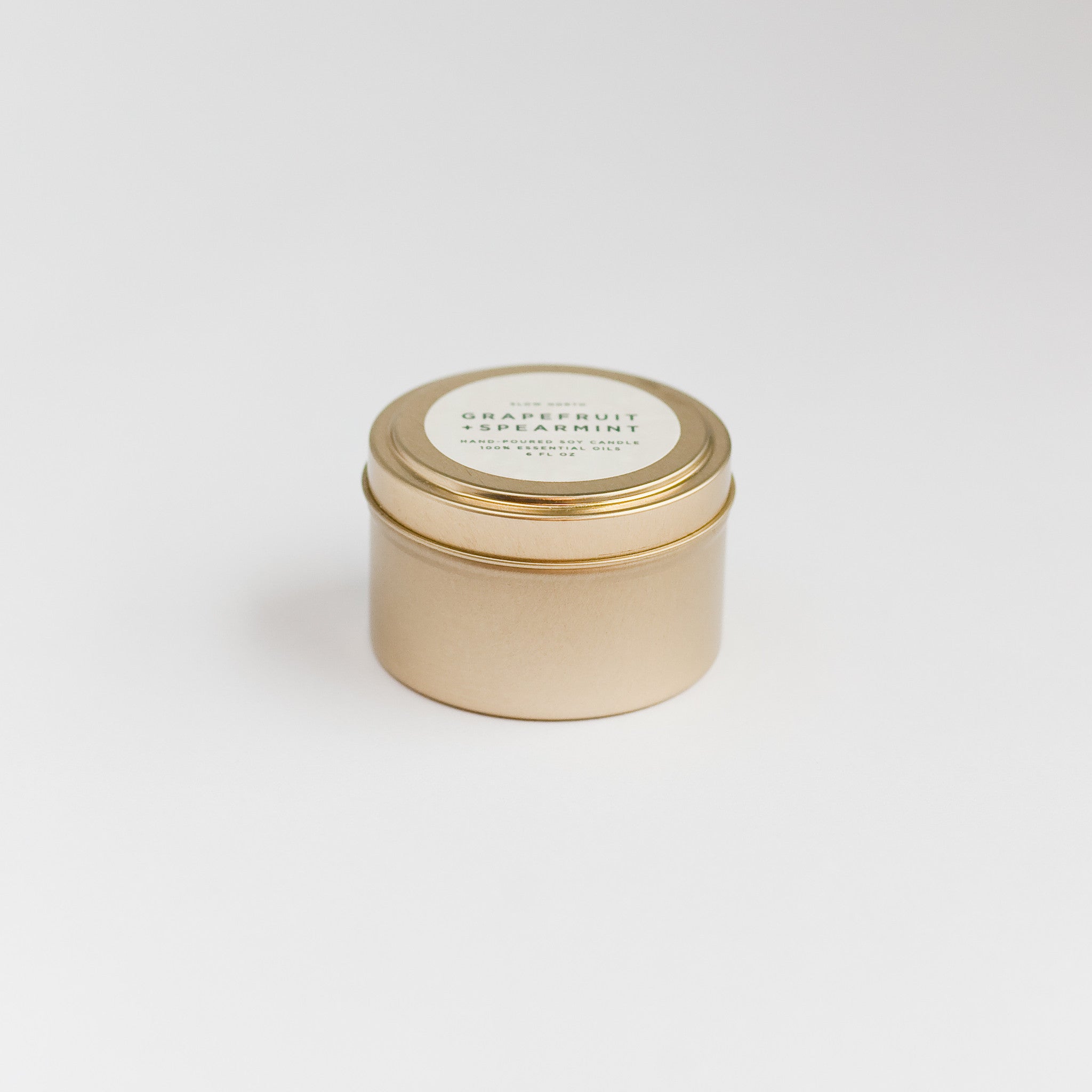 Grapefruit + Spearmint Travel Candle – Bright Citrus Mint Blend