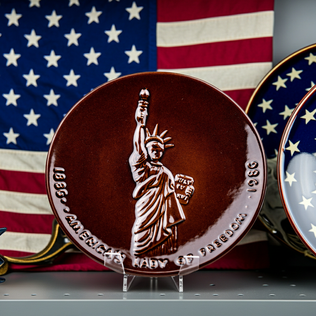Frankoma Liberty Centennial Wall Plate - 1986 Commemorative
