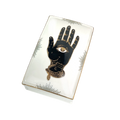 Hamsa Ceramic Box — Hand‑Painted with 24k Gold Trim