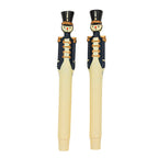 Navy Blue Royal Guard Candles - Hand-Painted Pair