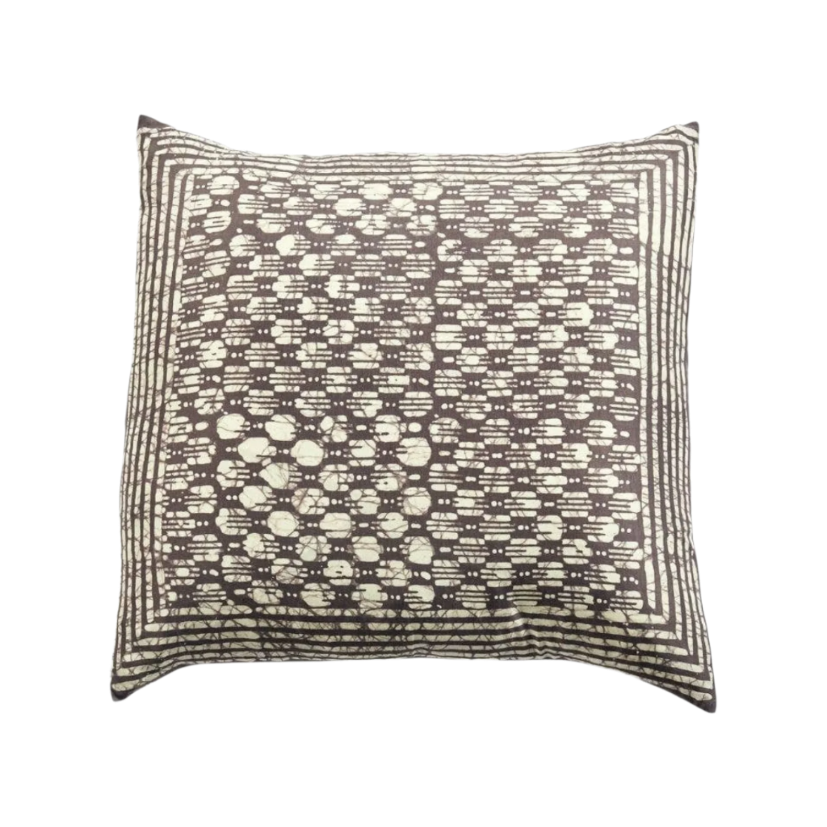 Haven Silk Pillow — Charcoal & White