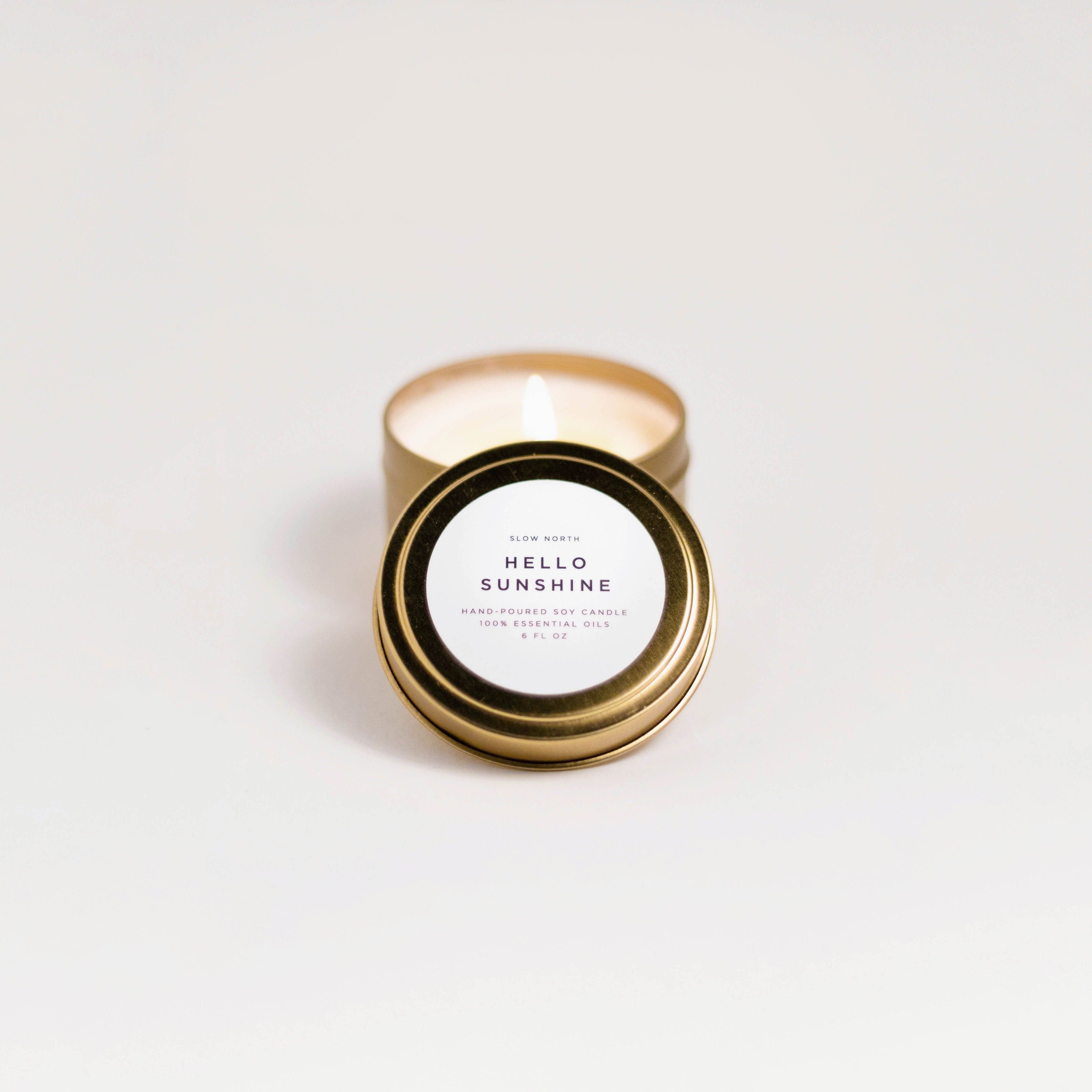 Hello Sunshine Travel Candle – Bright Citrus Floral Blend