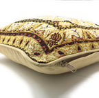 DaDa Bedding Elegante Kissenbezüge im persischen Stil, goldfarben, mit Blumenmuster, 40 x 40 cm