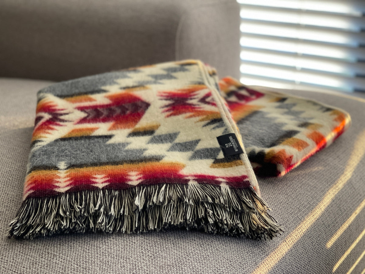 Secoya Throw - Campfire Ash, 100% Recycled Acrylic