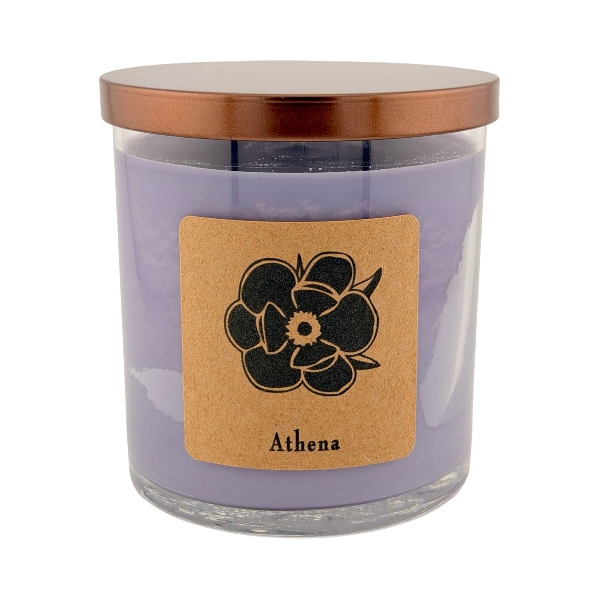 Athena 10 oz Soy Candle - Rose, Violet & Saffron