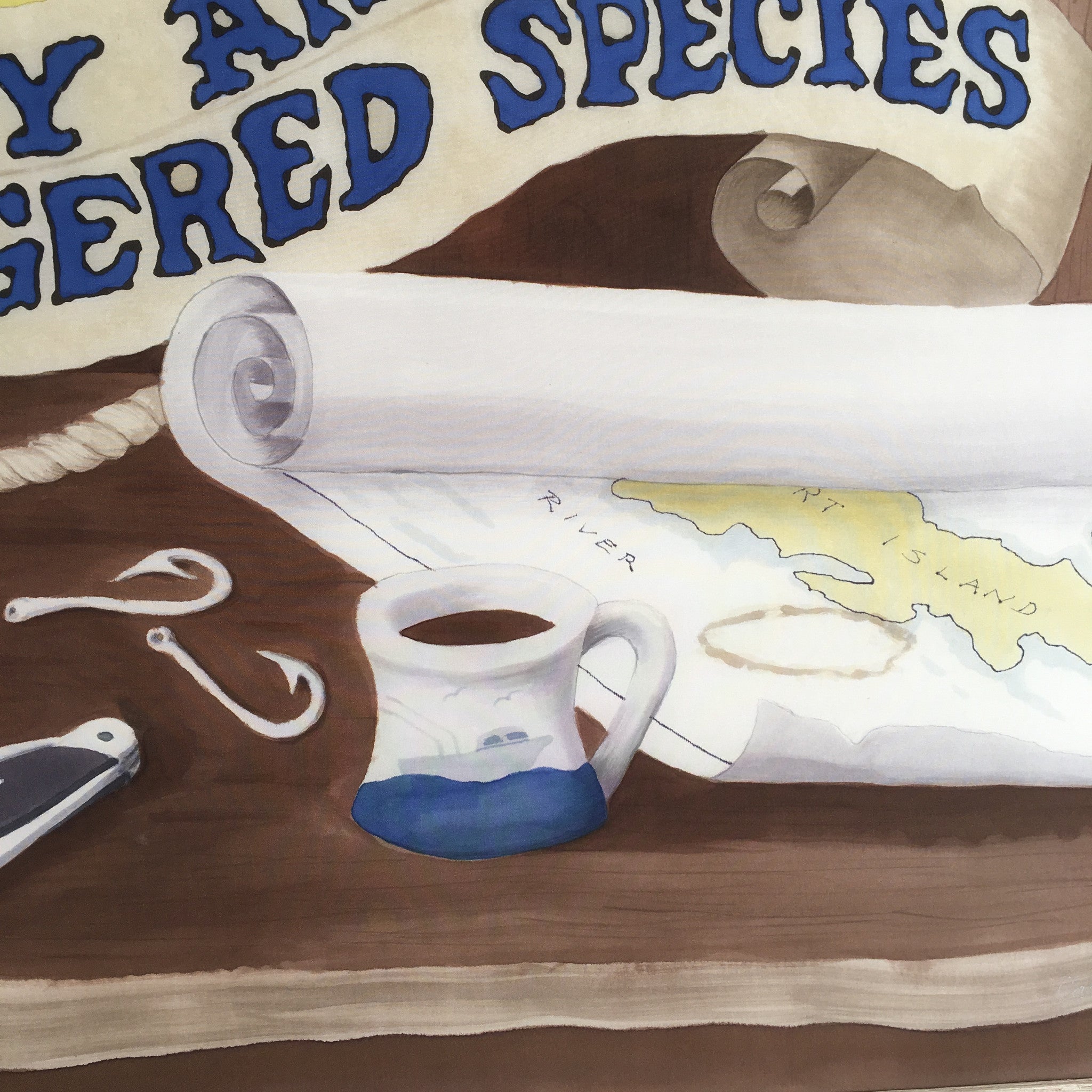 "Save Our Fishermen" - Painting on Silk