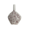 Ceramic Vase with Burgundy Design