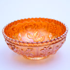 Imperial Luster Rose Marigold Carnival Glass Schale 4 7/8"