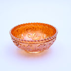 Imperial Luster Rose Marigold Carnival Glass Schale 4 7/8"