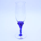 Ensemble de verres à champagne mixtes Kosta Boda & Randsfjord – Peints à la main et cobalt