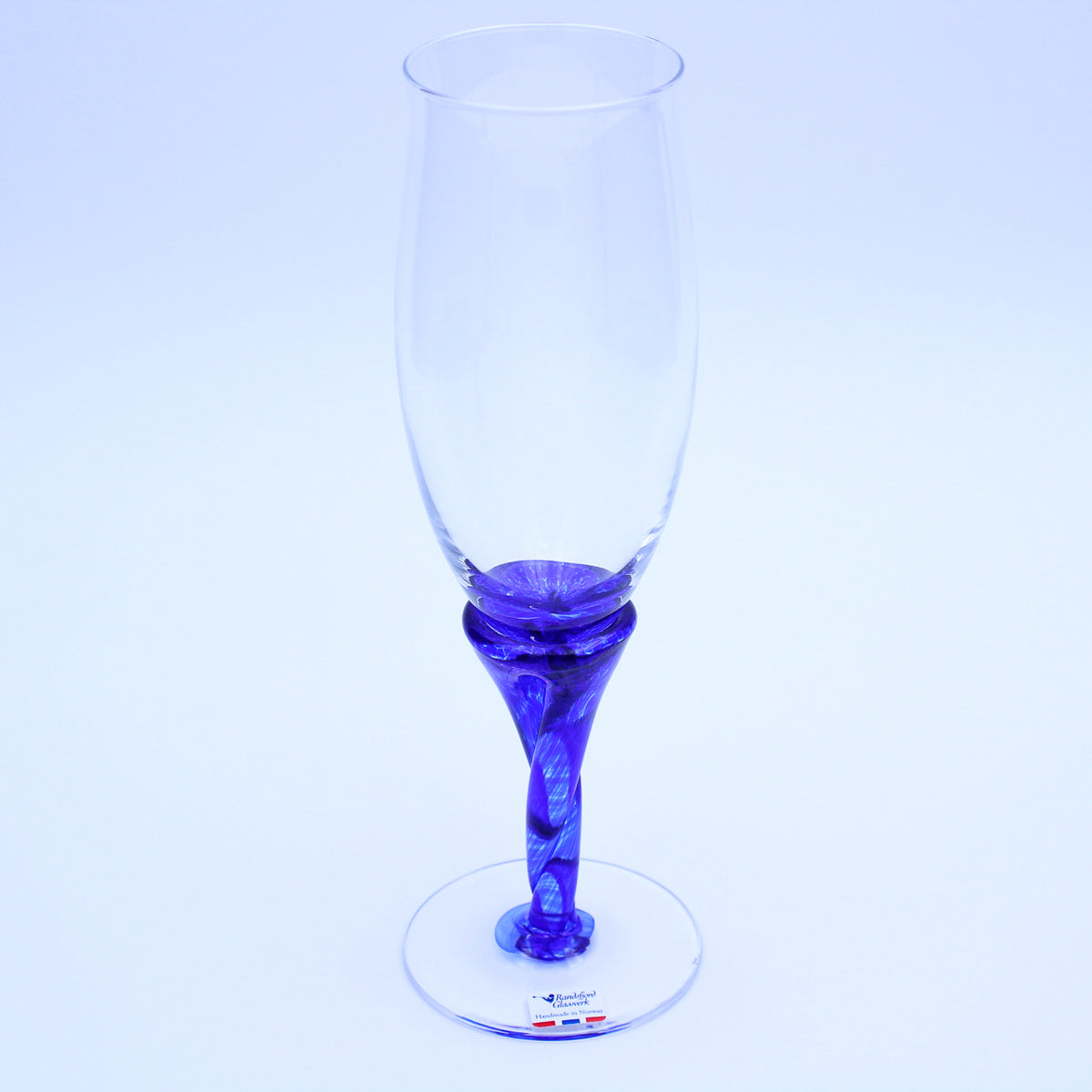Ensemble de verres à champagne mixtes Kosta Boda & Randsfjord – Peints à la main et cobalt