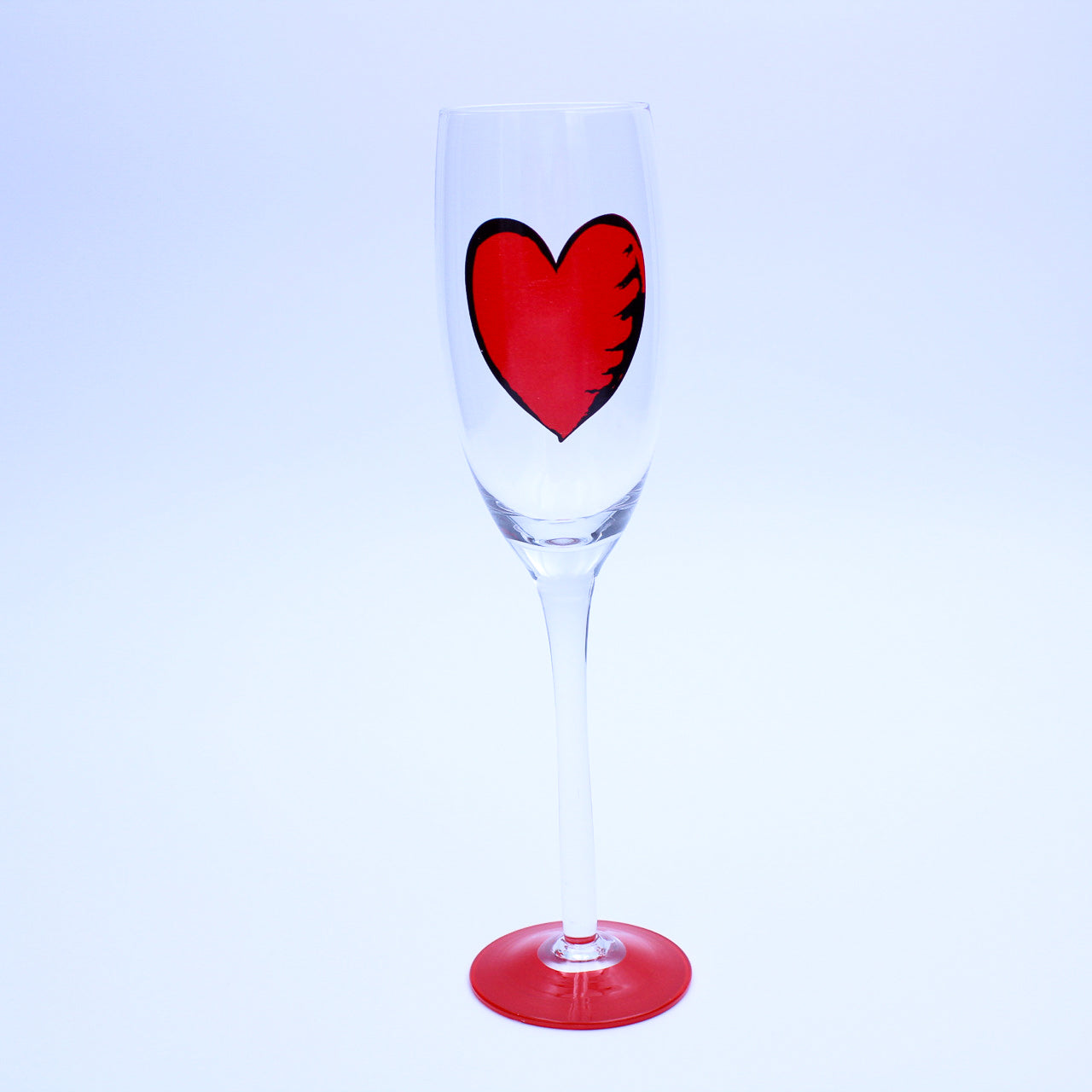 Ensemble de verres à champagne mixtes Kosta Boda & Randsfjord – Peints à la main et cobalt