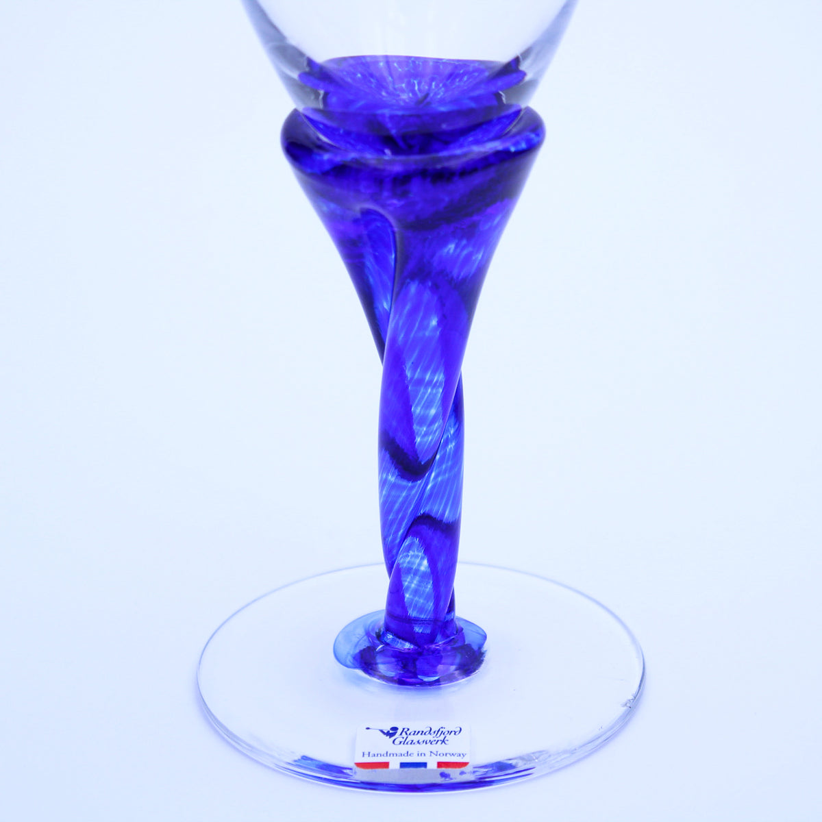 Ensemble de verres à champagne mixtes Kosta Boda & Randsfjord – Peints à la main et cobalt