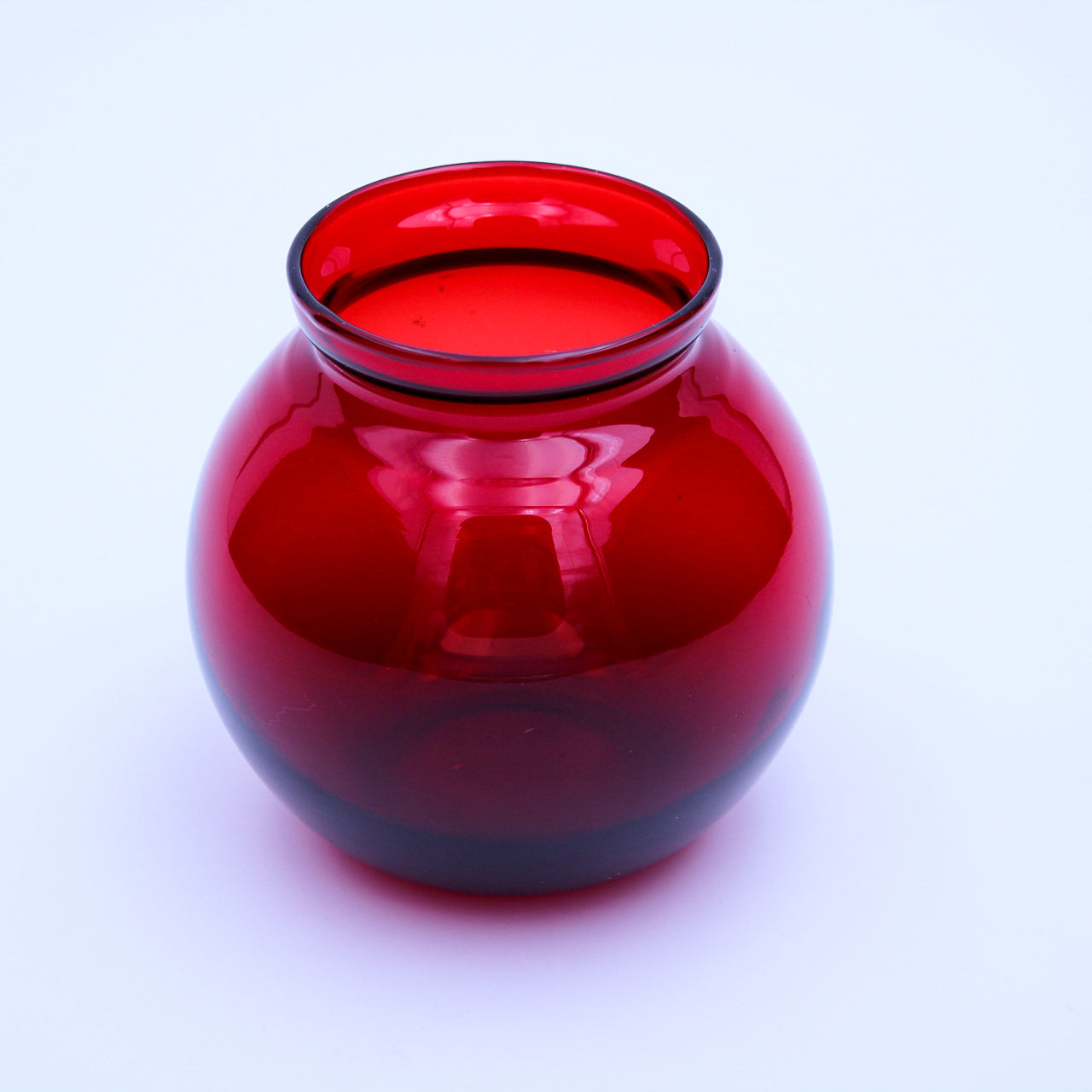 Anchor Hocking Royal Ruby Ivy Ball Vase