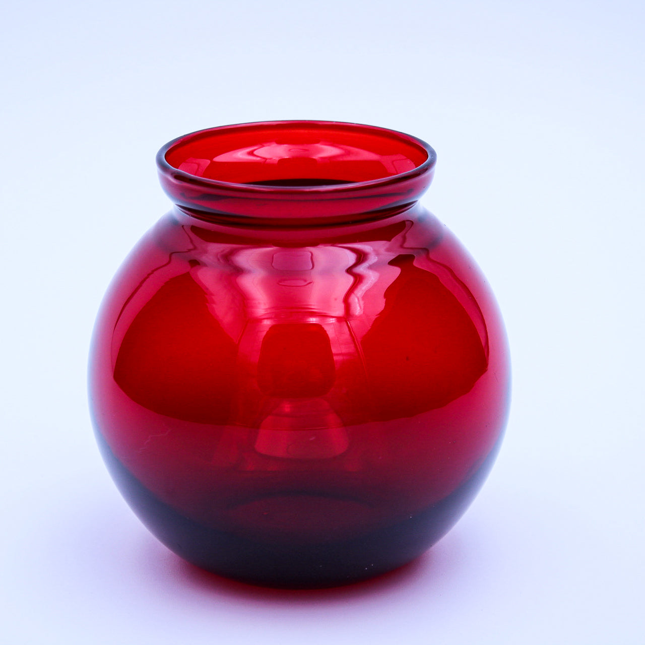 Anchor Hocking Royal Ruby Ivy Ball Vase