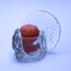 AVON Clear Pressed-Glass Turkey Tealight - 1979 Collectible