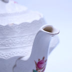 Spode Copeland „Moss Rose“ Teekanne mit rosa Rosen, 16,5 cm