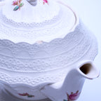 Spode Copeland „Moss Rose“ Teekanne mit rosa Rosen, 16,5 cm