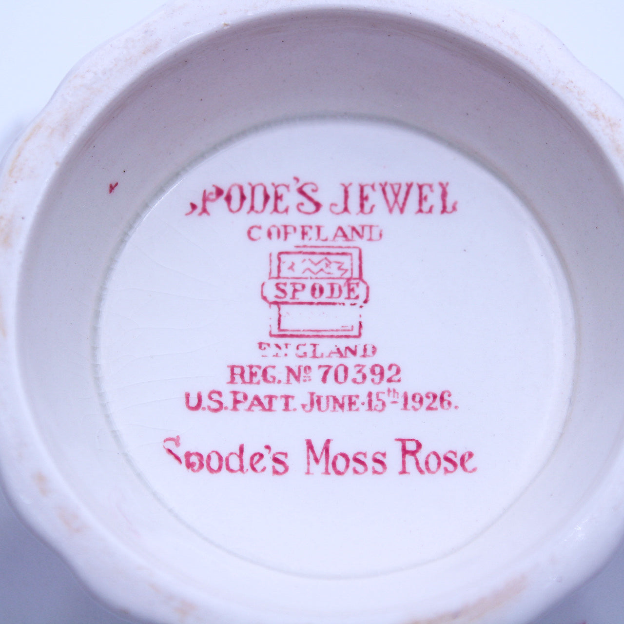 Spode Jewel Moss Rose Sugar Bowl & Creamer Set