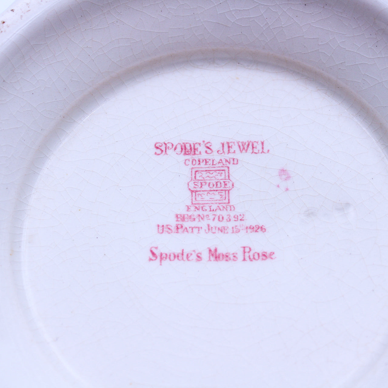 Spode Copeland “Moss Rose” Pink Rose Teapot 6.5"