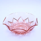 Hazel-Atlas Diamond Arches Rosa Depression Glass Schale 8"