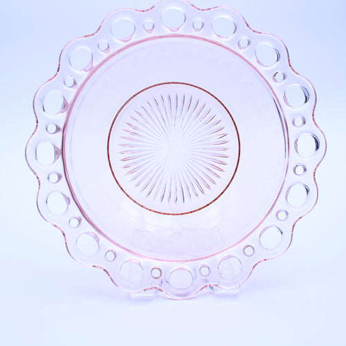 Anchor Hocking Old Colony Pink Depression Glass Serving Bowl 9.5"