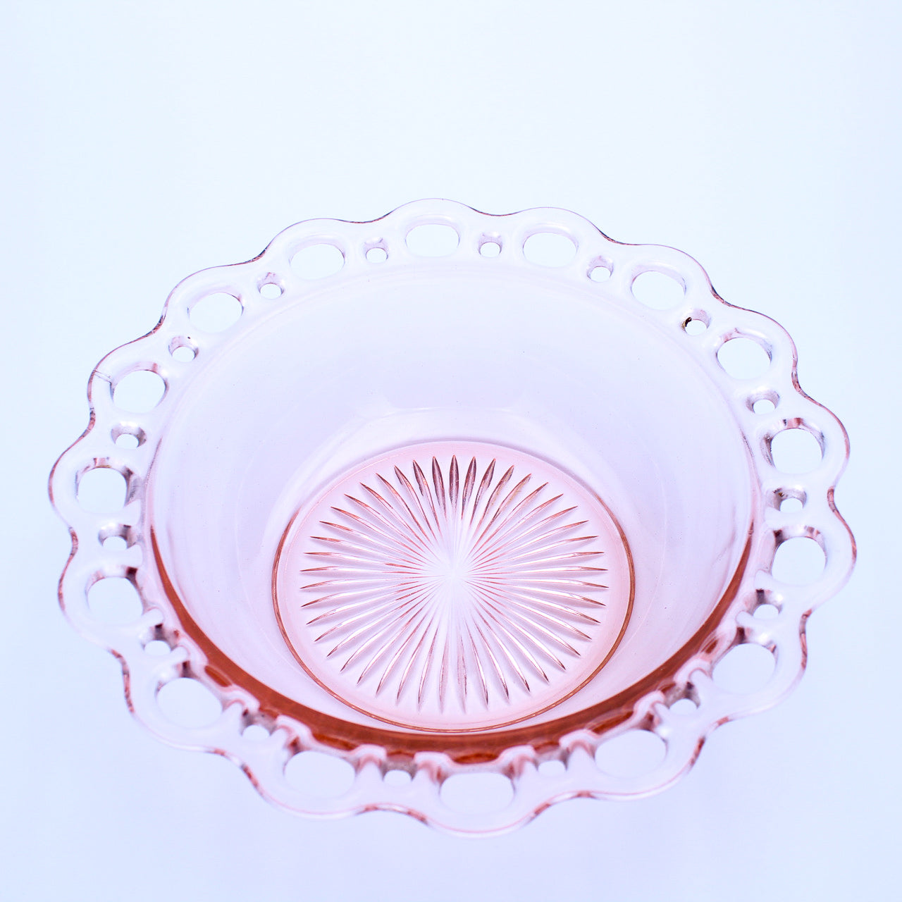 Anchor Hocking Old Colony Pink Depression Glass Serving Bowl 9.5"