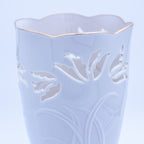 Lenox Porzellan Westbury Durchbrochene Tulpenvase mit 24 Karat Goldrand 24 cm