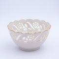 Lenox Porcelain Rosebud Pierced Bowl with 24k Gold Trim 4.25"