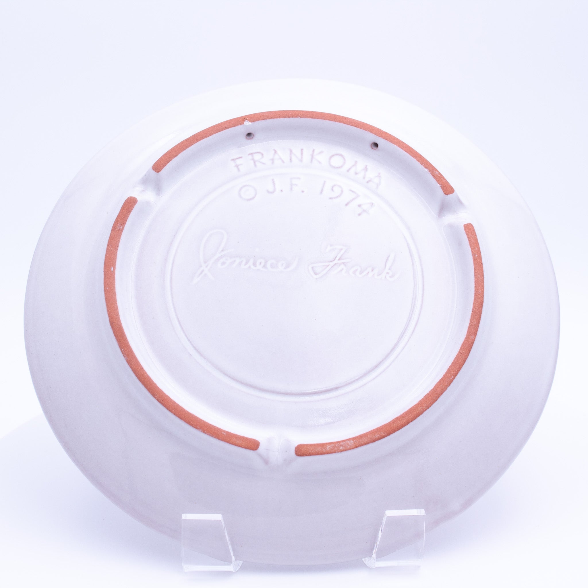 Frankoma 1974 Christmas Plate — “She Loved And Cared” by Joniece Frank