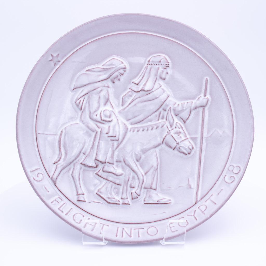 Frankoma 1968 Christmas Plate — “Flight Into Egypt” by John Frank