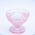 Jeannette Glass Pink "Buttons and Bows" Dessertschale 3½"