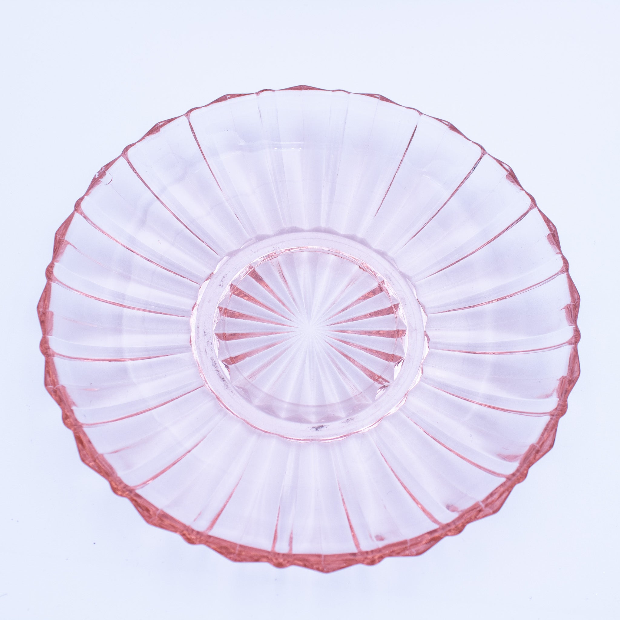 Anchor Hocking Pink Fortune Depression Glass Saucer 5½"