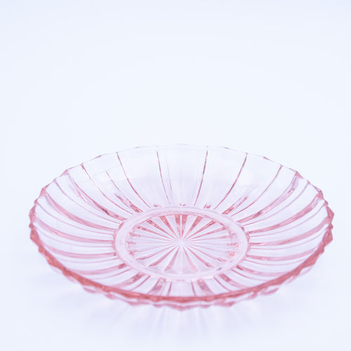 Anchor Hocking Pink Fortune Depression Glass Saucer 5½"