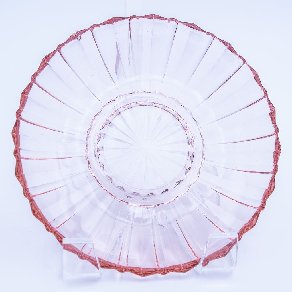 Anchor Hocking Pink Fortune Depression Glass Saucer 5½"
