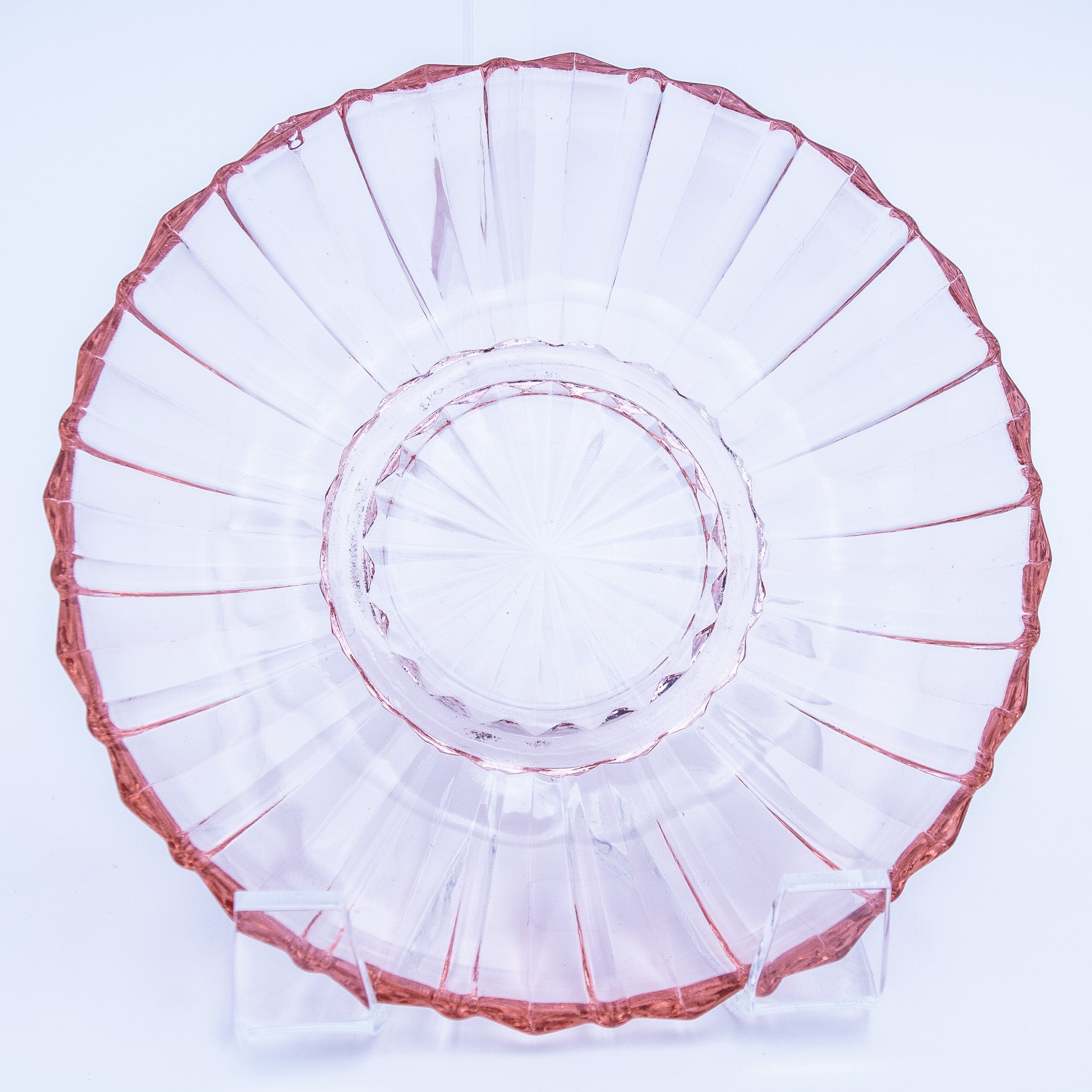 Anchor Hocking Pink Fortune Depression Glass Saucer 5½"