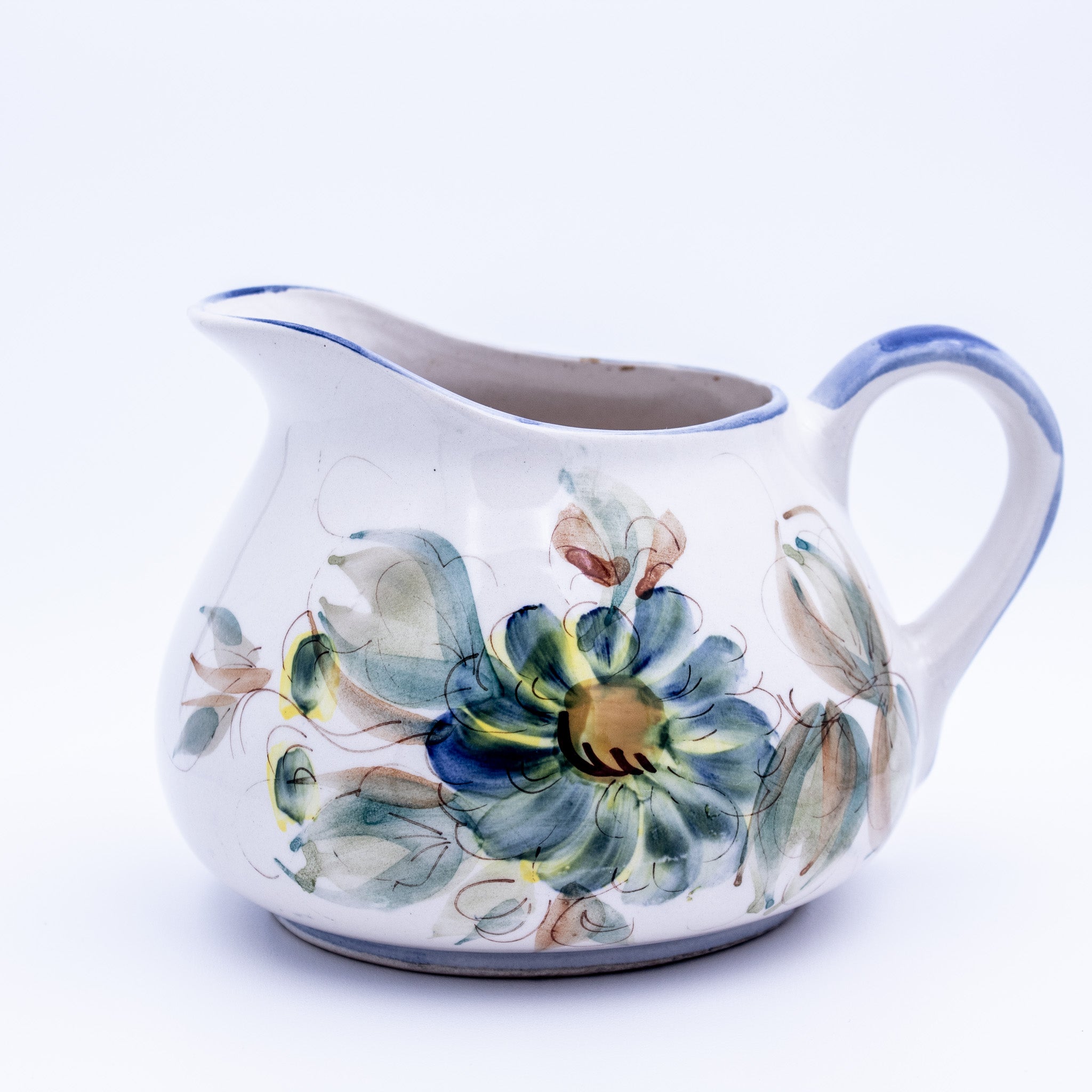 Sela Portugal Hand‑Painted Floral Ceramic Planter