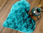 DaDa Bedding Lucky Irish Teal Green Kunstfell Herzform Zierkissen - 40 x 35 cm