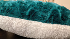 DaDa Bedding Lucky Irish Teal Green Kunstfell Herzform Zierkissen - 40 x 35 cm