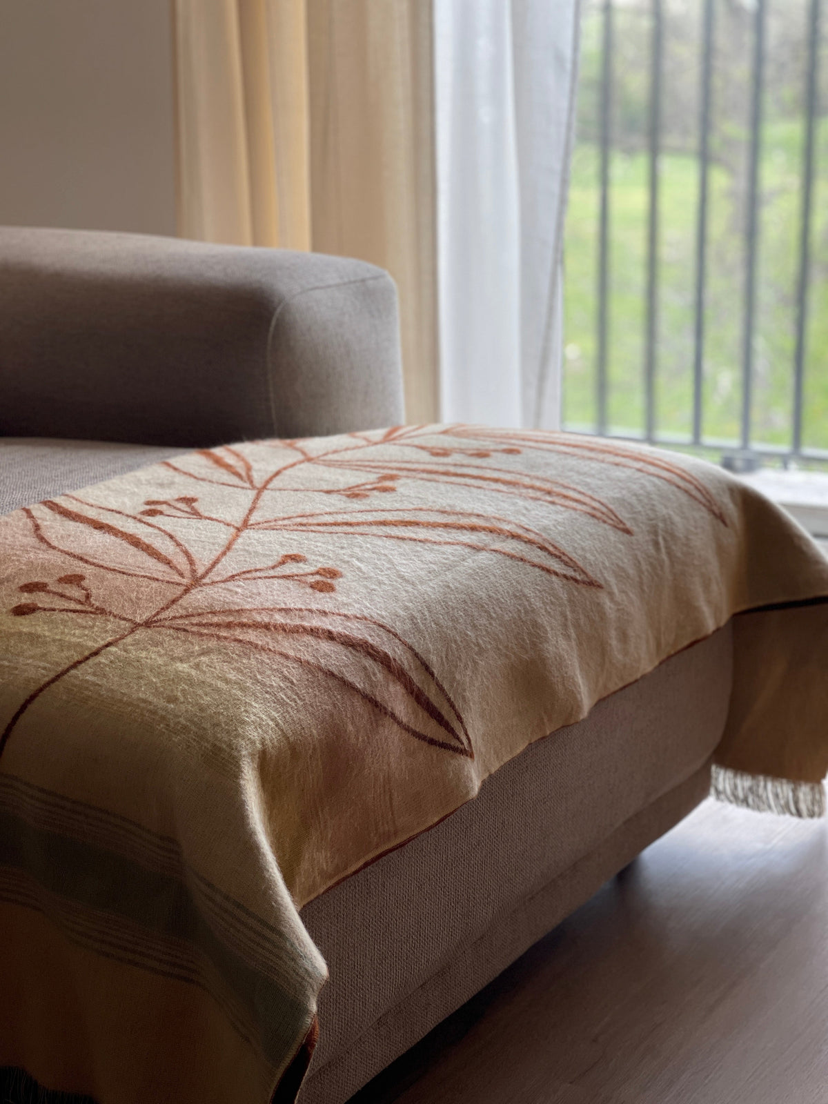 Sofia Throw Blanket by Beyond Borders - April Blossom