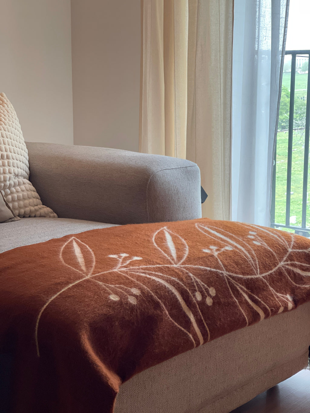 Sofia Throw Blanket by Beyond Borders - April Blossom