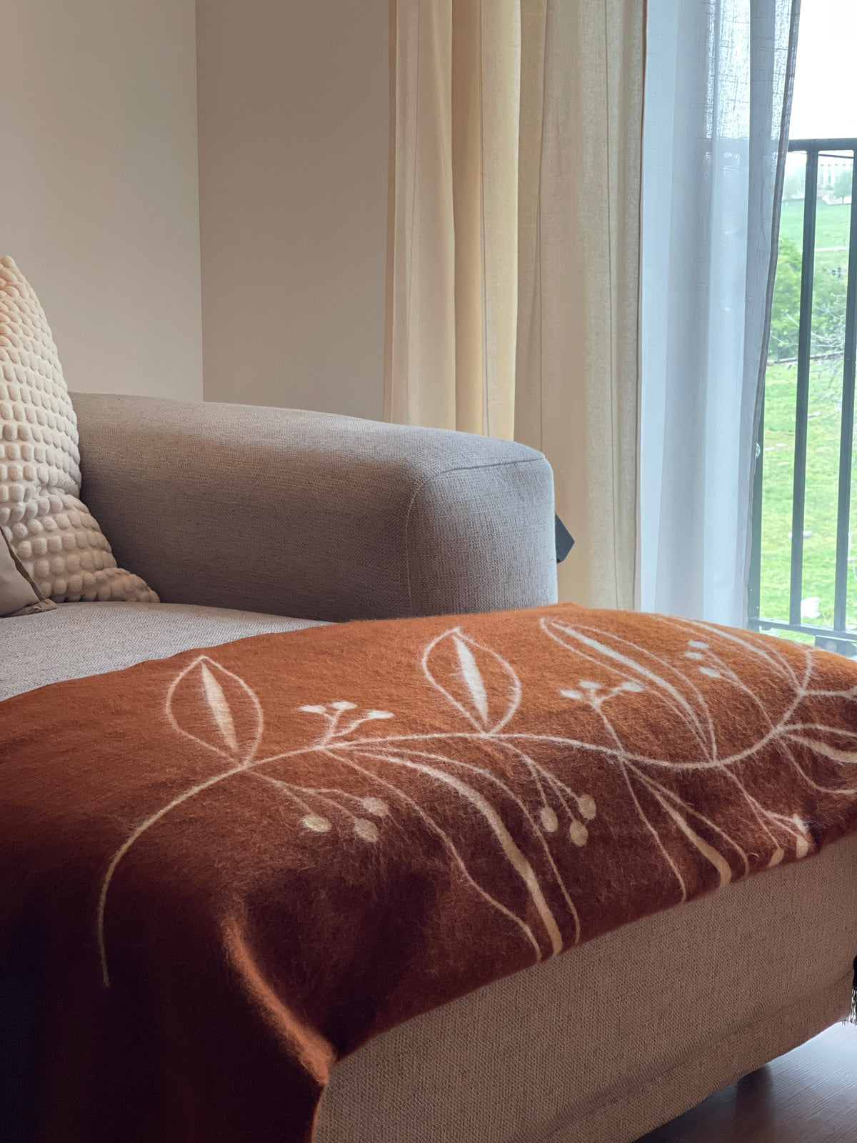 Sofia Throw Blanket by Beyond Borders - April Blossom