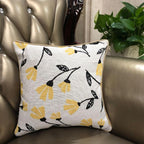 DaDa Bedding Yellow Fleur Floral Botanical Frühlings-Wandbehang Kissenbezug, 40x40 cm (18112)