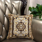 DaDa Bedding Elegante Kissenbezüge im persischen Stil, goldfarben, mit Blumenmuster, 40 x 40 cm