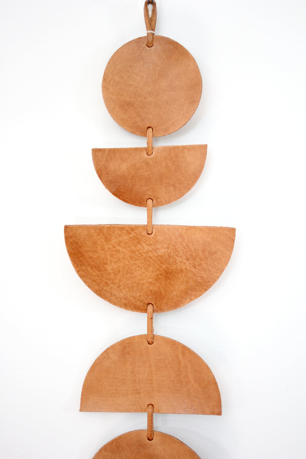 Luna Moon Phase Leather Wall Hanging